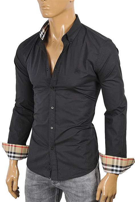 burberry london men's black longsleeve top|Long.